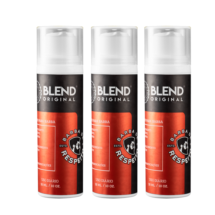 Kit 3 Blend Original +  Shampoo Ice 220 ML - Barba de Respeito
