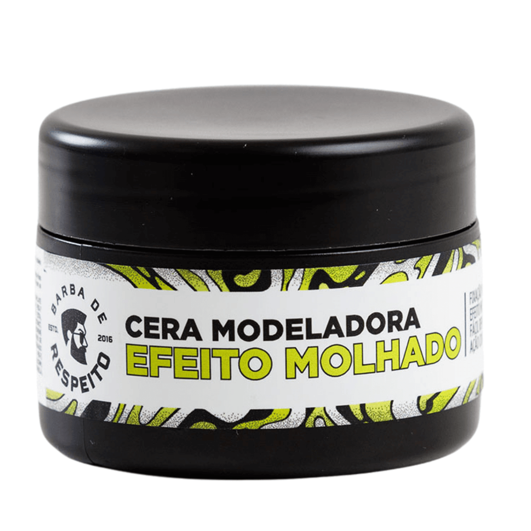 Cera Modeladora Efeito Molhado 55g - Linha Essencial - Barba de Respeito