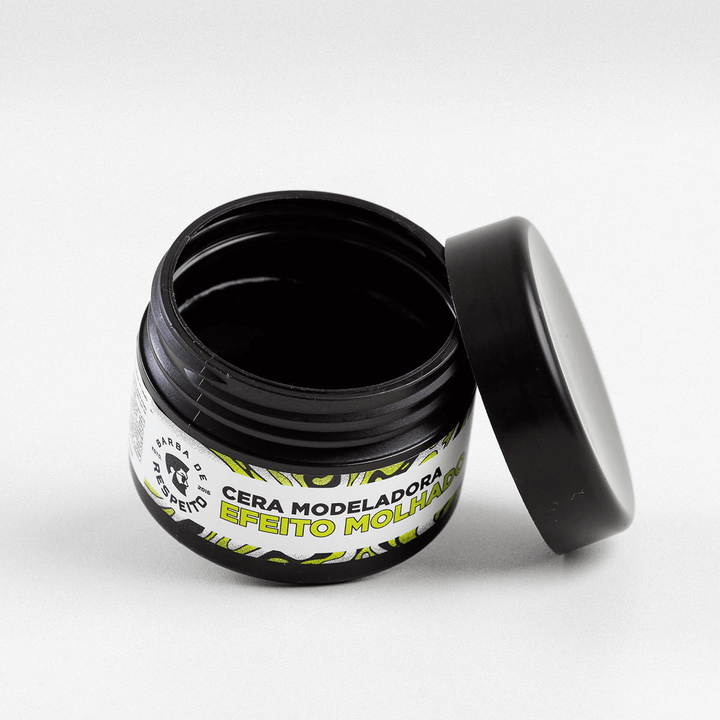 Cera Modeladora Efeito Molhado 55g - Linha Essencial - Barba de Respeito