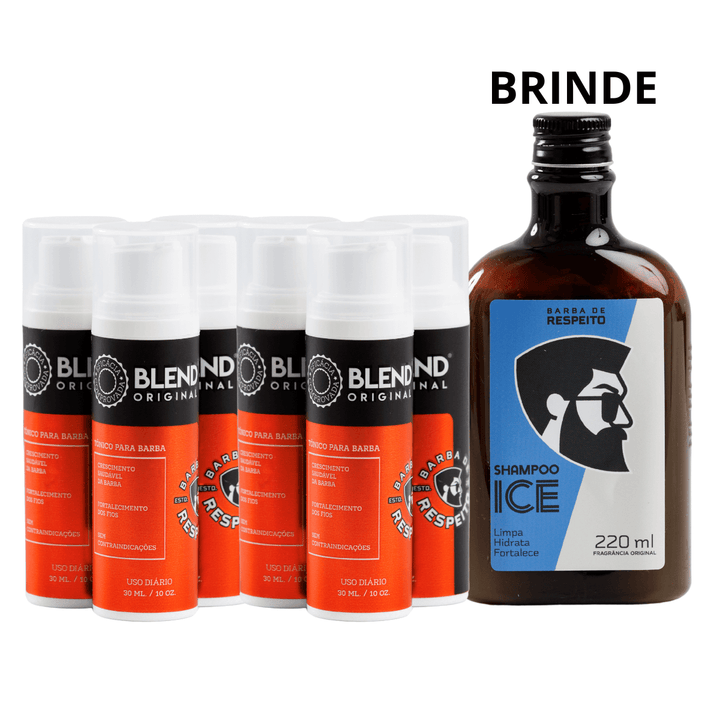 Blend Original® - Crescimento de Barba - 6 Meses de Tratamento + Brinde - Barba de Respeito