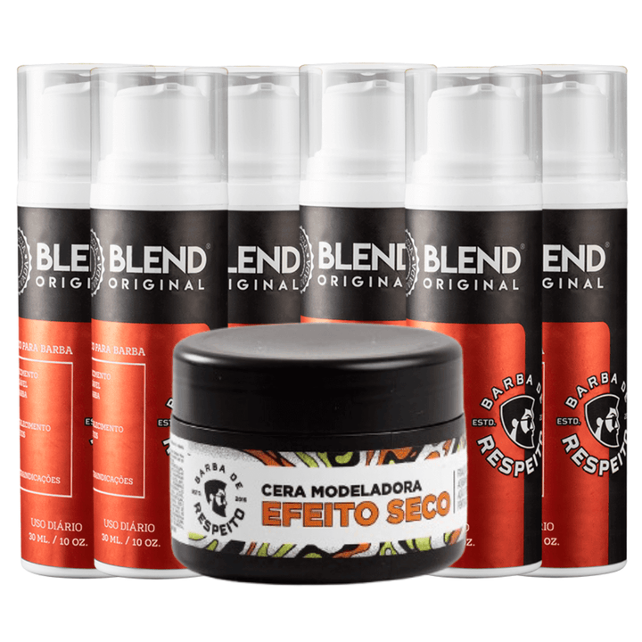 Blend Original® - Crescimento de Barba - 6 Meses de Tratamento + Cera de Brinde - Barba de Respeito