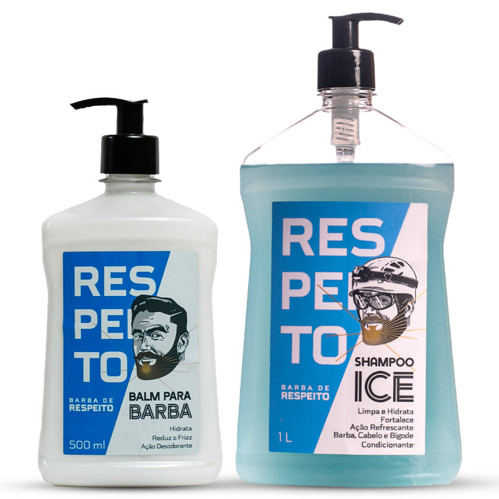Kit Litrão -  Balm 500g e Shampoo Para Barba 1 L - Barba de Respeito