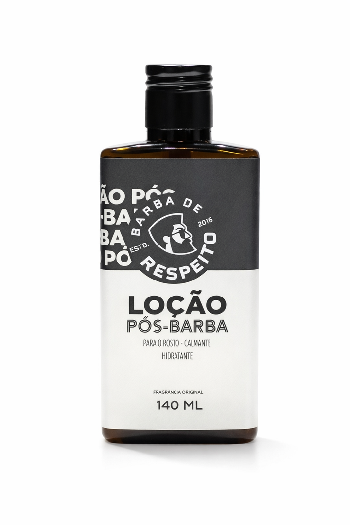 Loção Pós-Barba Barba de Respeito – Calmante, Hidratante e com Fragrância Original - 140 ML