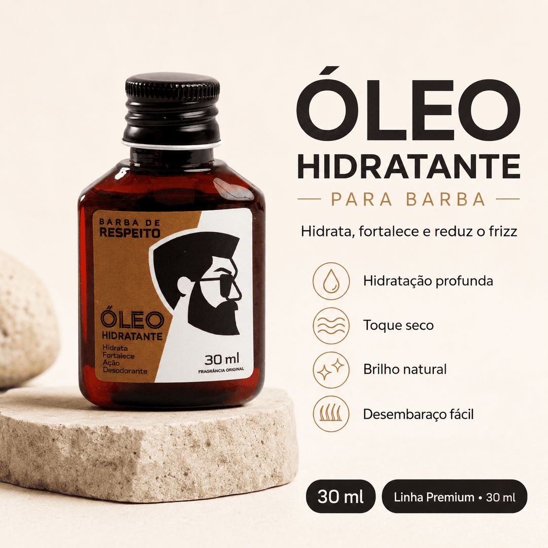 Óleo Hidratante para Barba - 30 ML - Premium - Barba de Respeito
