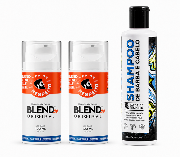 Blend Original® - Crescimento de Barba - 200 ML - 6 Meses de Tratamento + 20 Dias Grátis + Shampoo de Brinde - Barba de Respeito