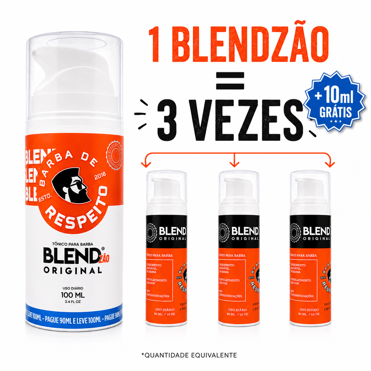 Comparação de tamanho entre Blend Original e Blendzão