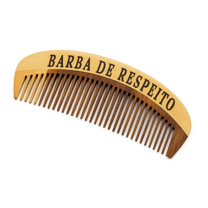 Pente de Madeira Para Barba - Original - Barba de Respeito