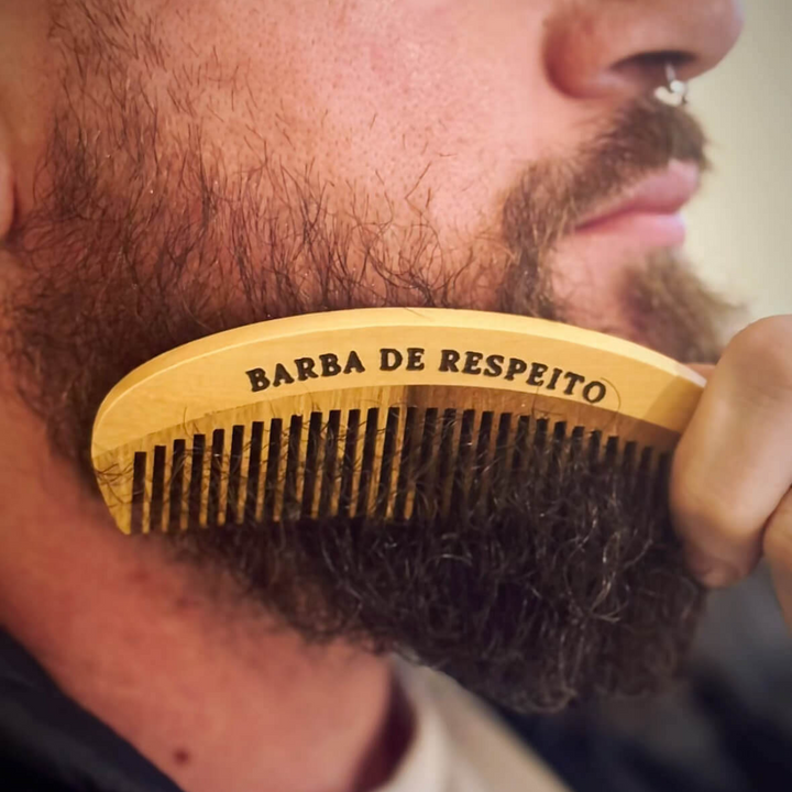 Pente de Madeira Para Barba - Original - Barba de Respeito