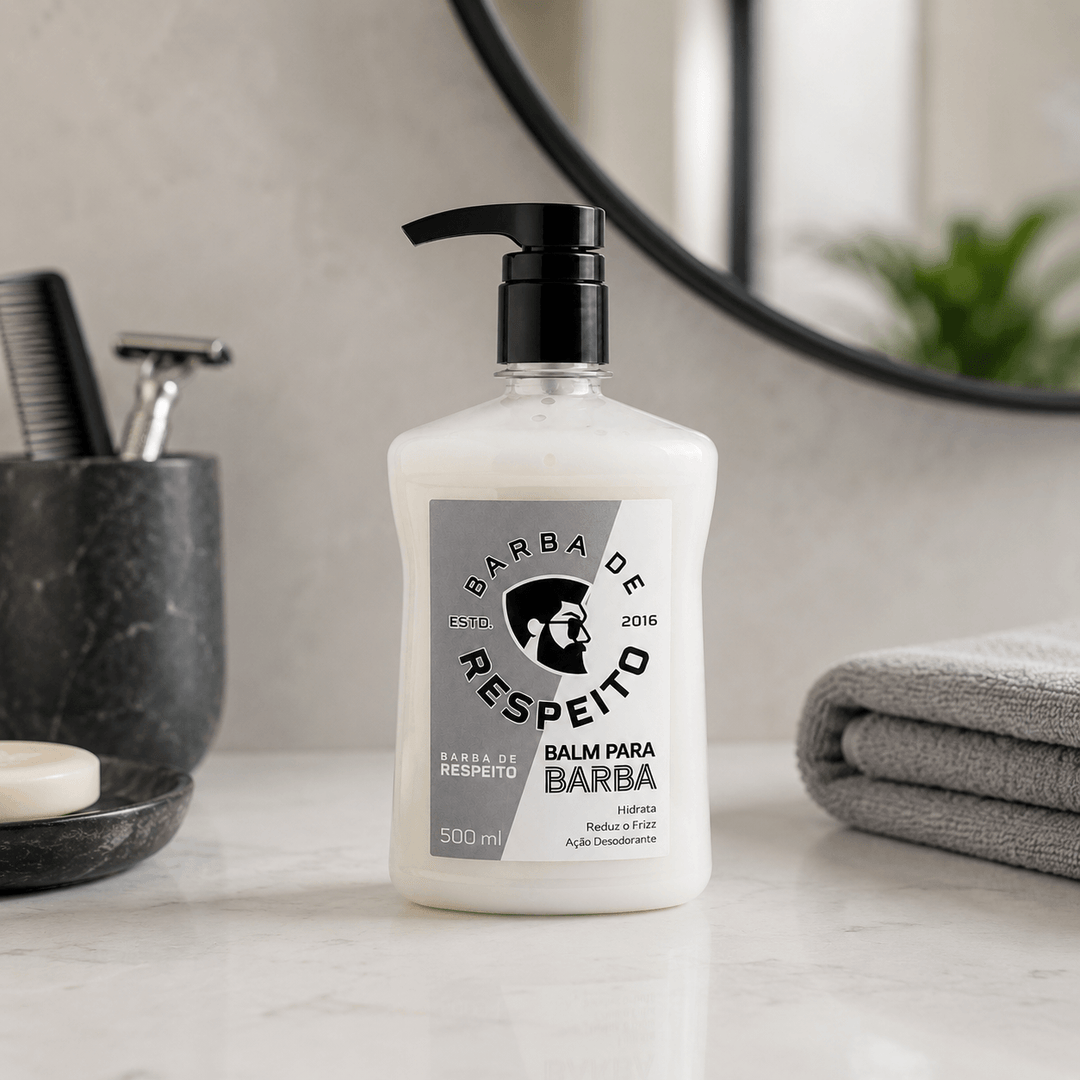 Balm para Hidratar Barba - 500 ML - Premium - Barba de Respeito