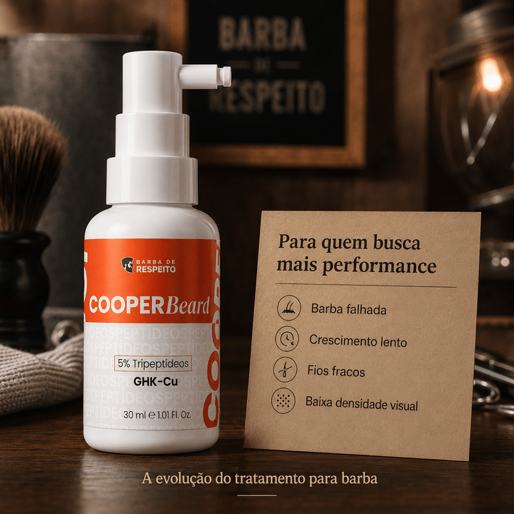 Cooper Beard – Tônico para Barba com Peptídeos 15 ML - Barba de Respeito