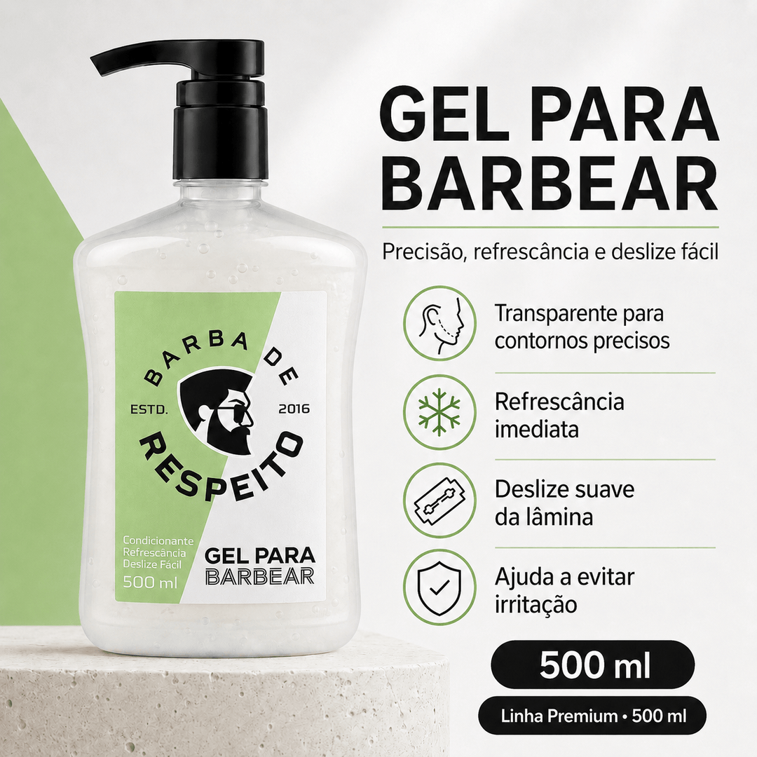 Gel para Barbear - 500 ML - Barba de Respeito