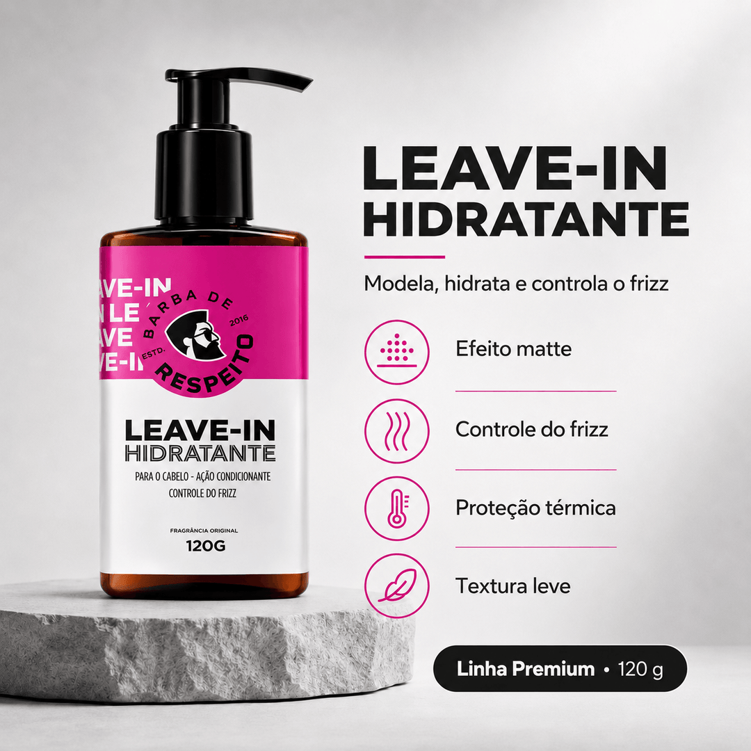 Leave-In Cera Modeladora Masculina Efeito Matte - 120 G - Barba de Respeito