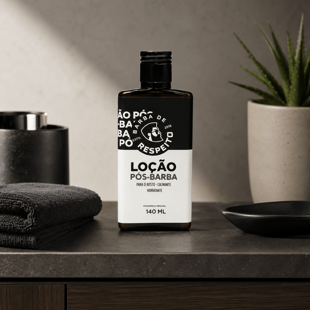 Loção Pós-Barba Barba de Respeito – Calmante, Hidratante e com Fragrância Original - 140 ML