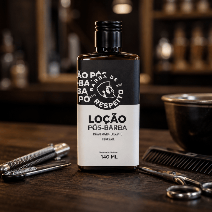 Loção Pós-Barba Barba de Respeito – Calmante, Hidratante e com Fragrância Original - 140 ML