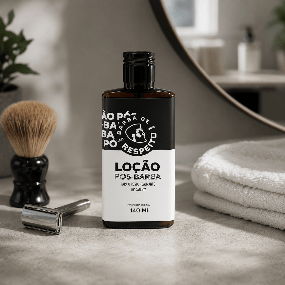 Loção Pós-Barba Barba de Respeito – Calmante, Hidratante e com Fragrância Original - 140 ML