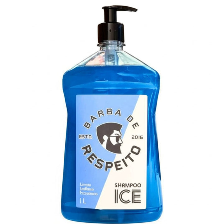 Shampoo Para Barba e Cabelo Refrescante - 1L - Barba de Respeito